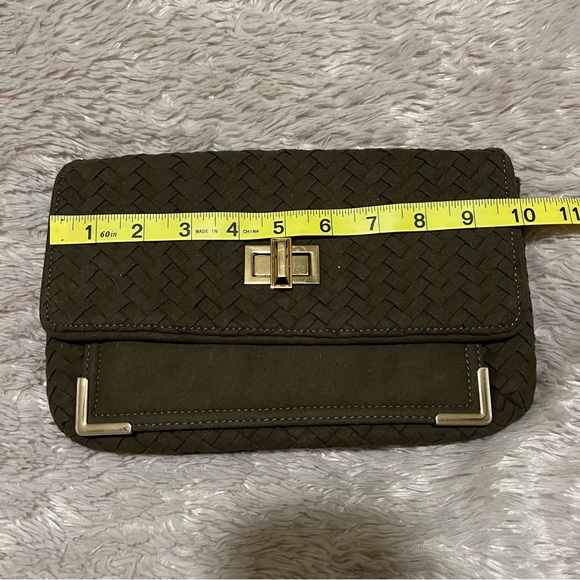 Neiman Marcus brown suede weave purse - Picture 7 of 8